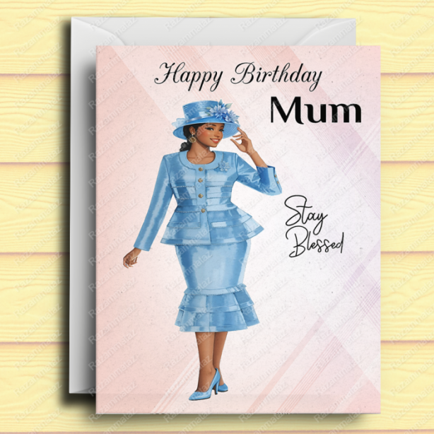 Black Woman Birthday Card W